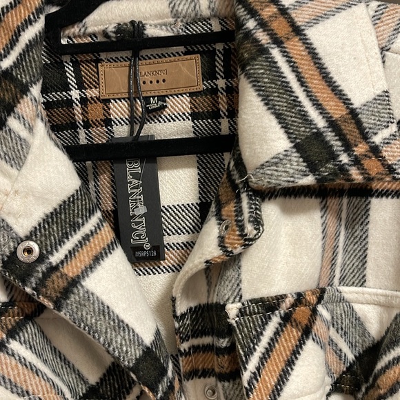 Blank NYC Plaid Flannel Belted Dress - Picture 3 of 3